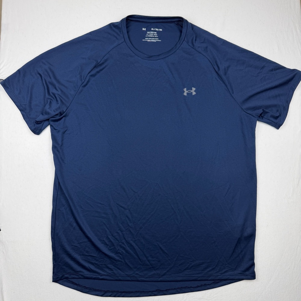 Under Armour Mens Tech Tee Short Sleeve Training Shirt Academy Blue XL